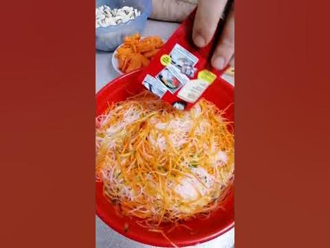 Салат Фунчоза с овощами#фунчоза с морковью и огурцом - YouTube