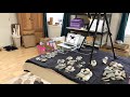 Patti rokus rock art studio setup for stop motion and stone art