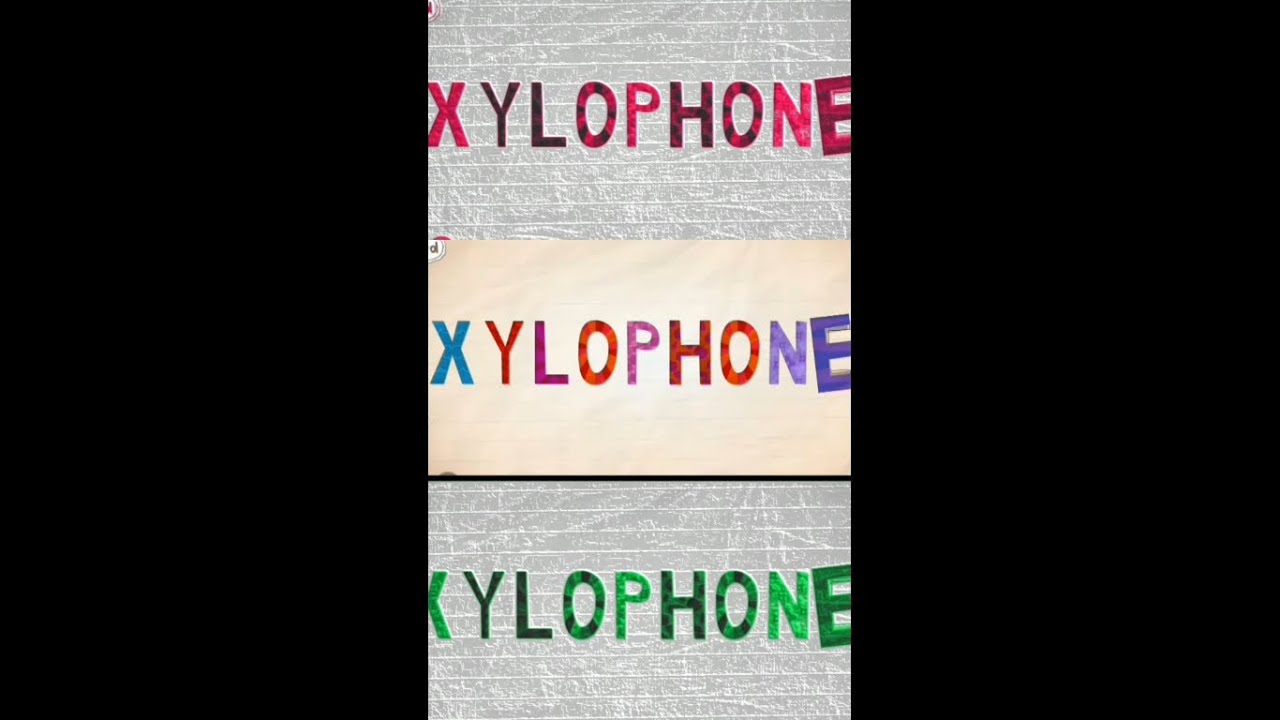 Endless Alphabet Word XYLOPHONE, YAWN  Different Color Video