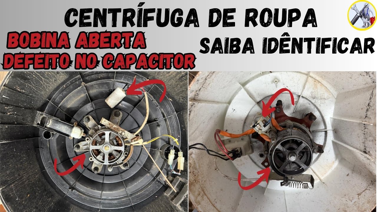 Identifique fácil se a centrífuga de roupa está com a bobina aberta ou se é defeito no capacitor