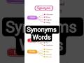English Synonyms Words | Improve Your Vocabulary