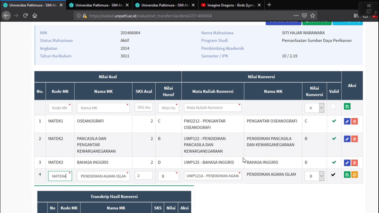 cara input data mahasiswa pindahan oleh admin prodi - YouTube