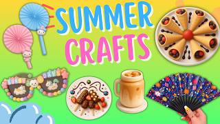 8 Cute Easy DIY Summer Crafts & Easy Cold Dessert Ideas! ☀️🍦Sanrio Fan & Ice Cream