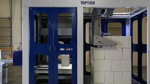 Robot PICK N PLACE™ Palletizer by Robopac Features Smallest Automated Palletizer Footprint