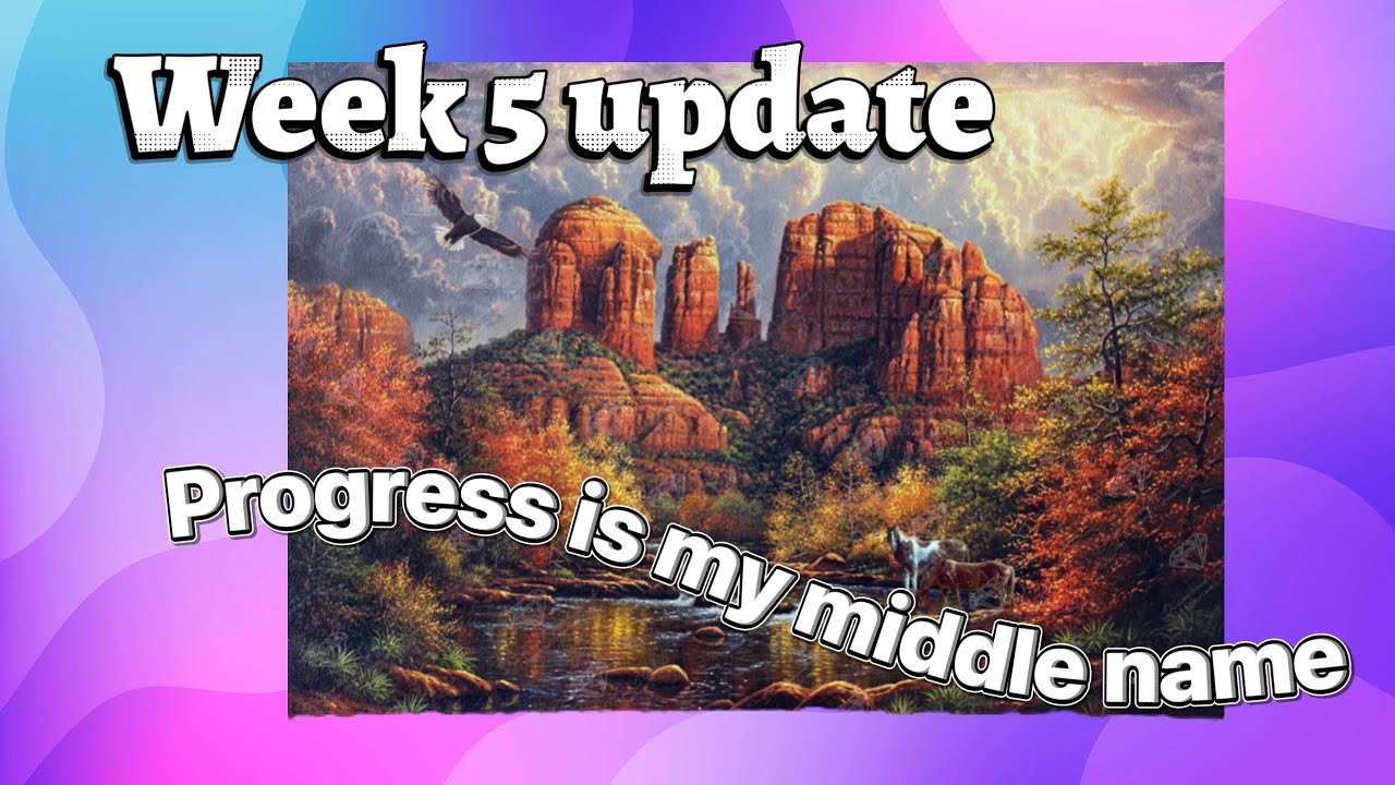Week 5 update Sedona Majesty from Diamond Art Club we are getting there
