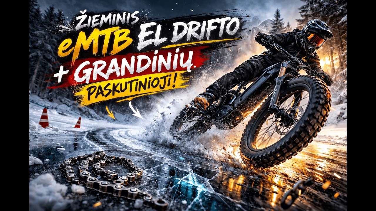 Žieminis eMTB EL drifto + grandinių paskutinioji