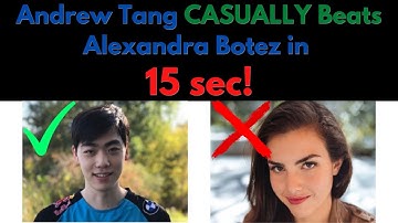 Andrew Tang verslaat Alexandra Botez in "15 Seconds"!