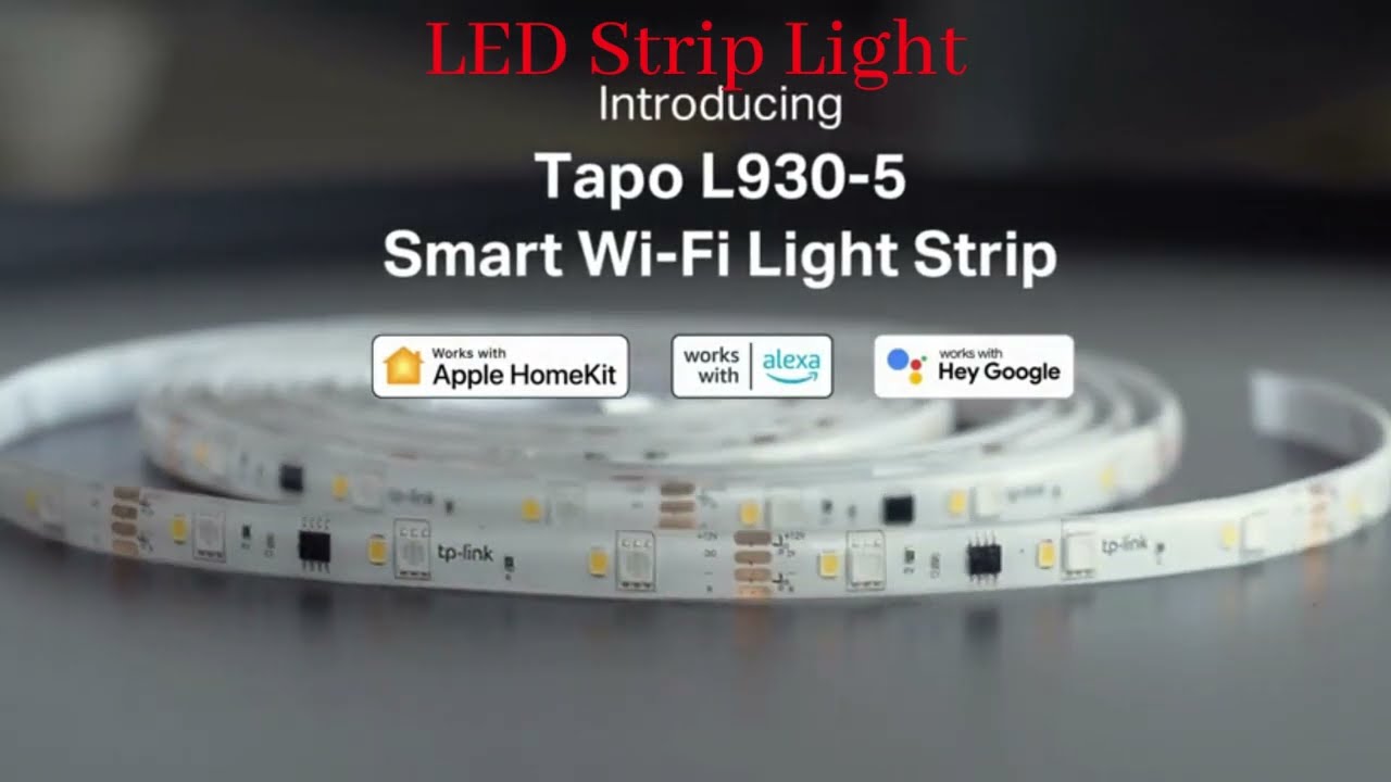 TP-Link Tapo RGBWIC Smart LED Light Strip 16.4Ft, 1000 Lumens, 16M Dimmable Colors, 50 Color Zones