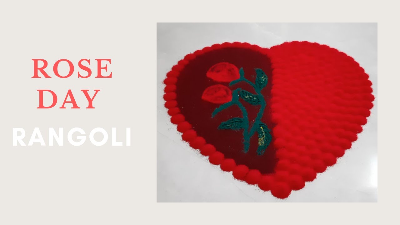 Rose day Rangoli by Spicy Touch 