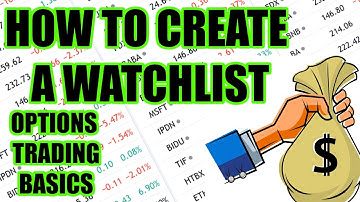 How to create a watchlist for trading options || Options Trading