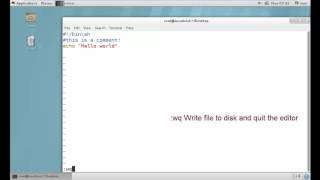 How to write A First Script program in redhat 7