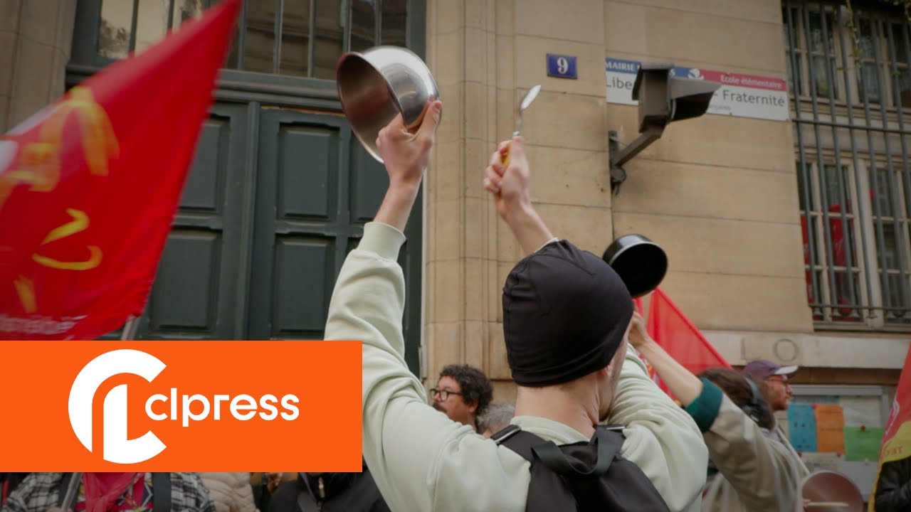 Concerts de casserole pour Rima Abdul Malak devant la Nuit des Molières (24 avril 2023, Paris) [4K]