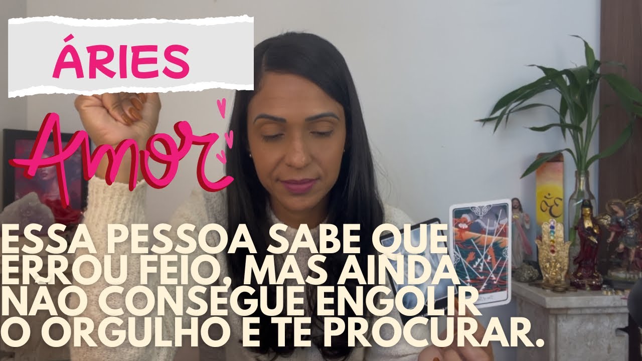 💖ÁRIES AMOR ♾️ Essa pessoa sabe que errou, mas ainda não consegue engolir o orgulho e te procurar.