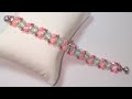 Beaded bracelet making * Crystal beads tutorial * Diy * Браслет из кристалей * Мастер класс *