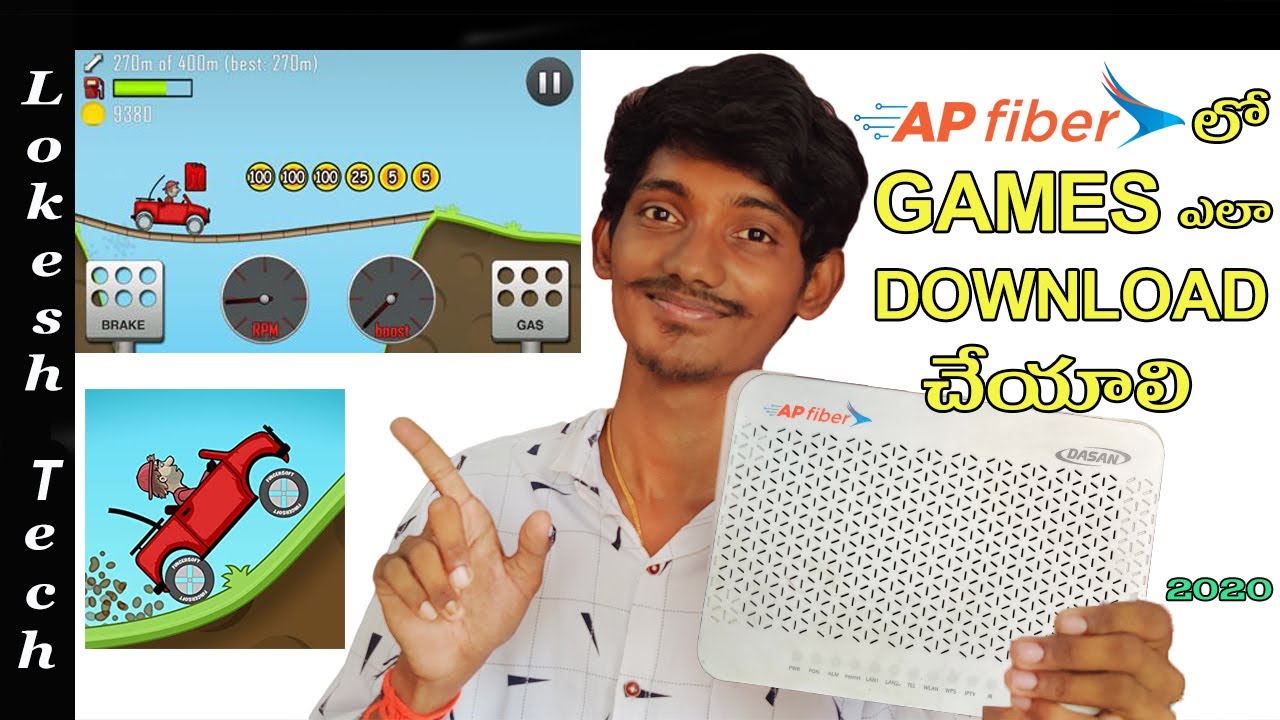 How to Download games in AP fiber box 2020 - YouTube