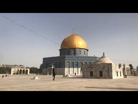 أذان العصر من امام قبة الصخرة المشرفة في المسجد الأقصى المبارك