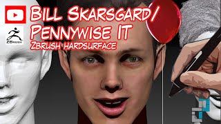 Details Bill Skarsgard/ Pennywise IT  Zbrush hardsurface Update