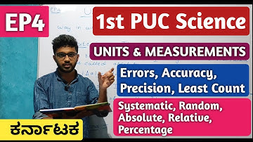 Units And Measurements: Accuracy, Precision, Types Of Errors, Absolute, Relative, Percentage Errors