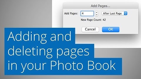 Adding and deleting pages in your Photo Book