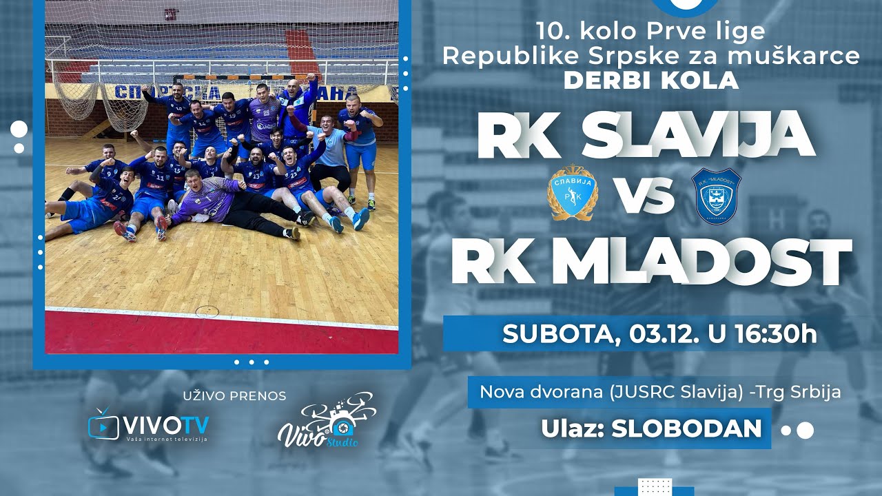 RK Slavija - RK Mladost -  Prva liga RS / PRENOS UŽIVO /