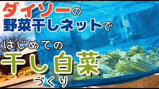 【100均道具】ダイソーの野菜干しネットで干し白菜づくり / Try to make dried Chinese cabbage