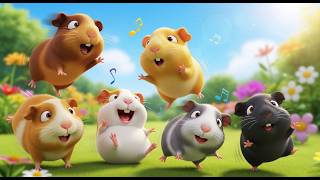Five Little Guinea Pigs Squeak Squeak Squeak | Cute Pet Songs & Nursery Rhymes