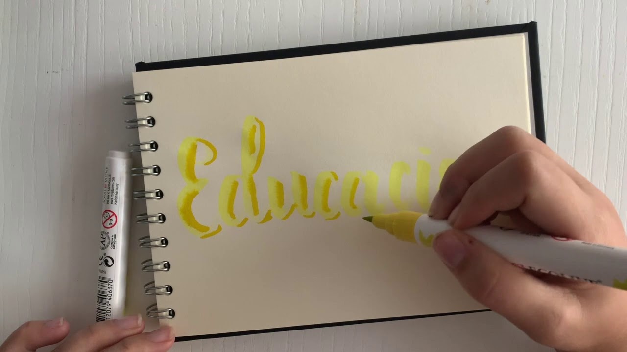 Brush Lettering: Sombras mismo tono - YouTube