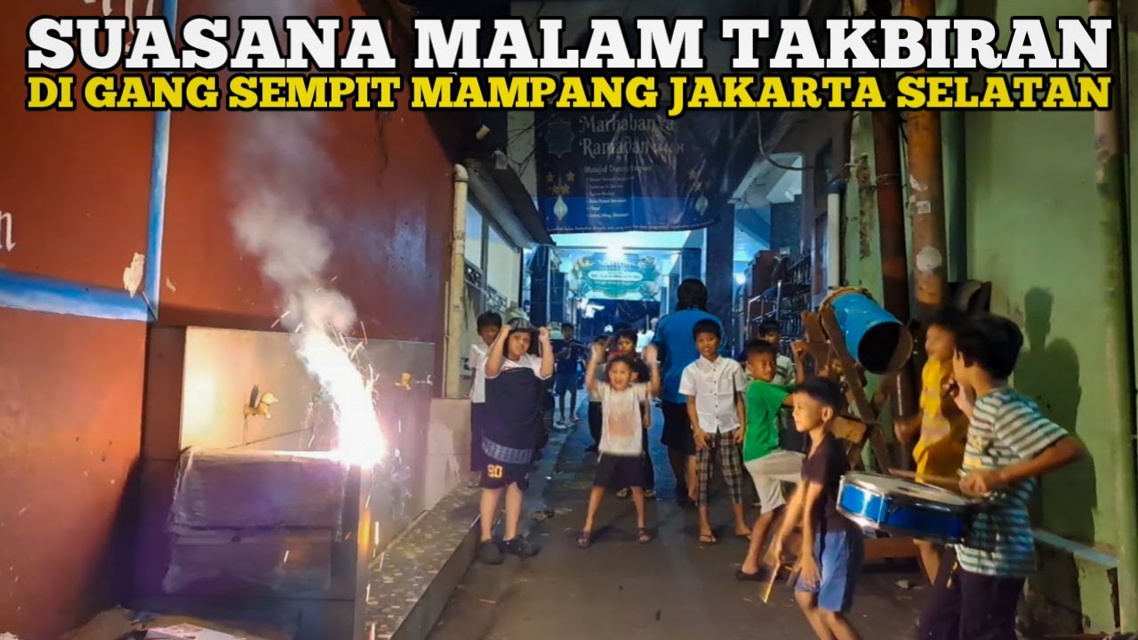 Suasana Malam Takbiran,Di Gang Sempit Mampang Jakarta Selatan