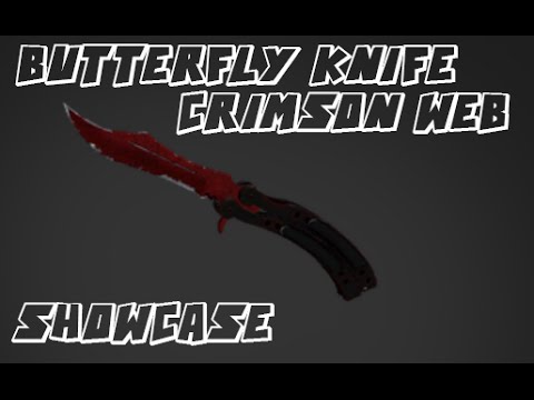 CS:GO - Butterfly knife | Crimson Web (Field-tested) showcase - YouTube