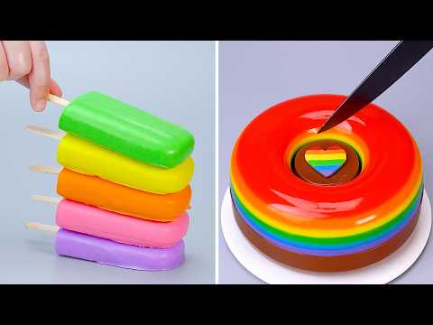 🌈✨Try Making This Amazing Rainbow Jelly💖|🌈🍦So Beautiful Rainbow Jelly Ice Cream🥰