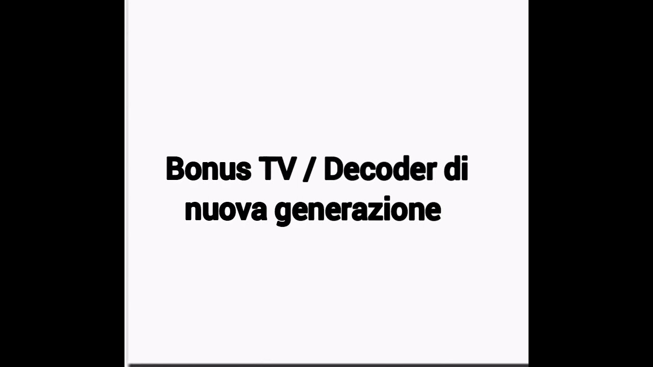 Bonus 130 euro per comprare tv/decoder