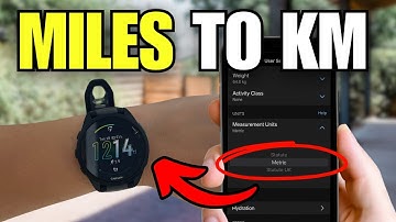 How To Change Miles to KMs on Garmin Forerunner