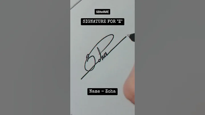 Signature for Z | Zoha | SBtellME Calligraphy and Handwriting #shorts #signature #calligraphy