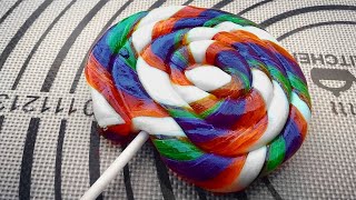 Giant RAINBOW Candy Lollipop Making at Home 🌈🌈🌈 How to make Giant Candy || Handmade Hard Candy