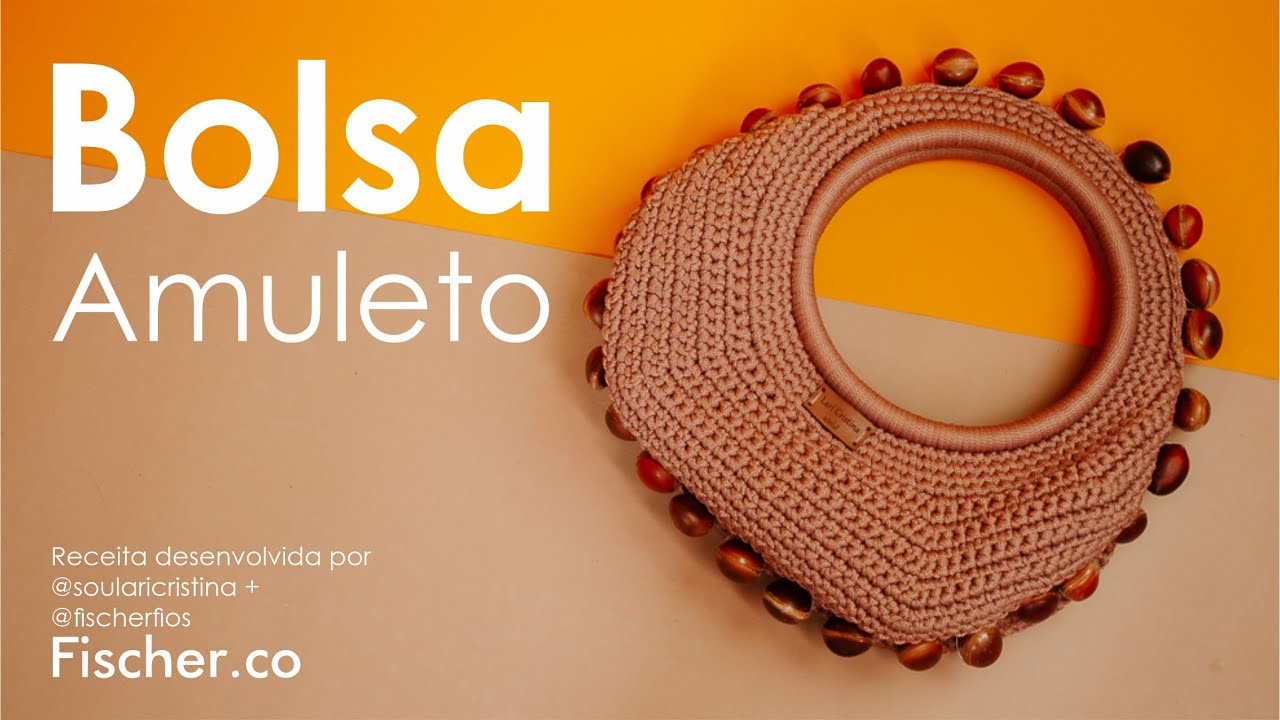 Bolsa Amuleto em crochê com Fio Poli de 5mm da Fischer Fios | Por Lari Cristina @Sou Lari Cristina