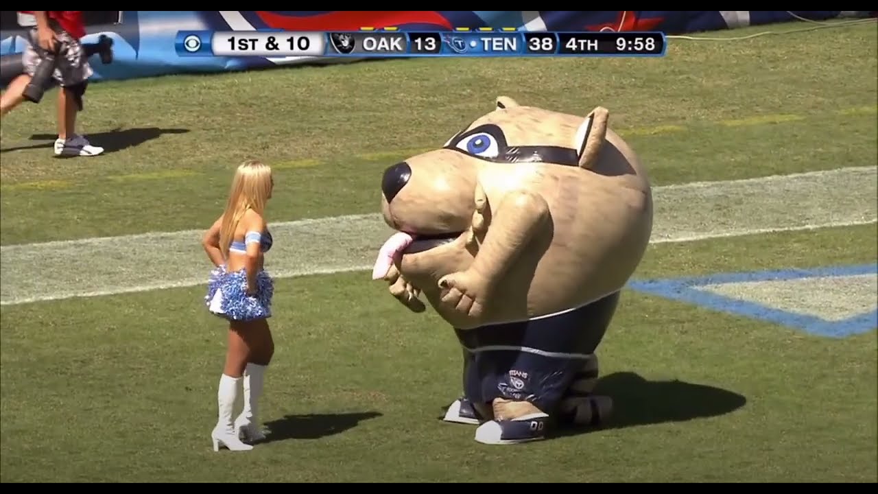 One of the Funniest NFL Mascot Moments Ever l Mascot Eats Cheerleader