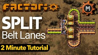 Factorio Tutorial How To Split Belt Lanes Nugget