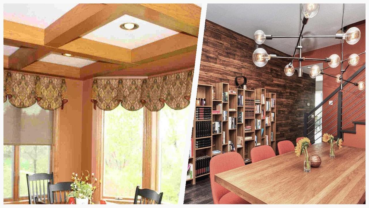 75 Dark Wood Floor Dining Room With Orange Walls Design Ideas You'll