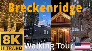 Walking Tour Breckenridge Colorado Merry Christmas 2024 8k