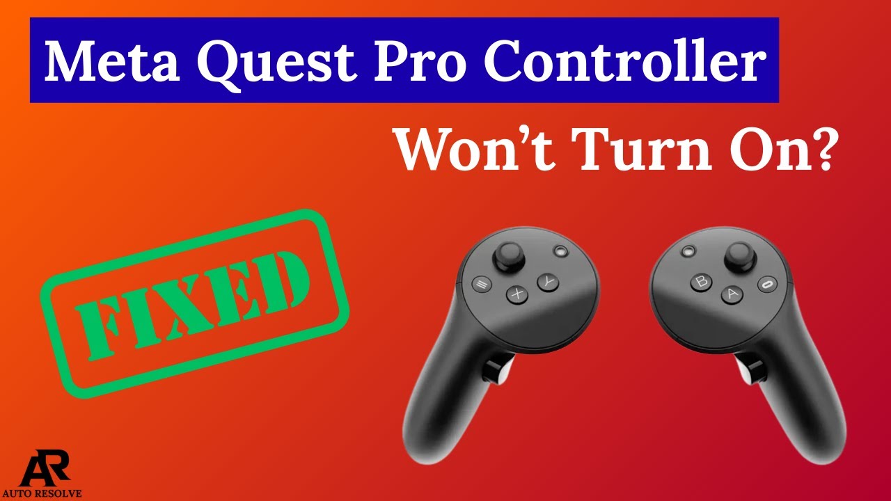 Meta Quest Pro Controller Won't Turn On? Fix Battery & Firmware