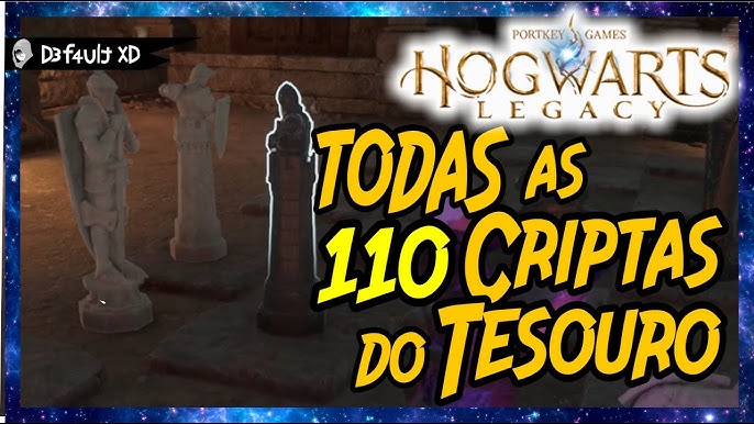 Hogwarts Legacy, resolvendo enigma do Xadrez de Bruxo na Cripta do Tesouro  perto de Cragcroft. 
