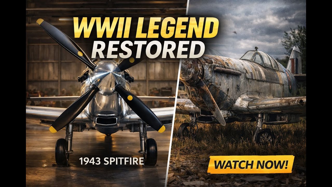 ASMR Restoration of a 1943 Silver Supermarine Spitfire Mk IX | From Forgotten Relic to Flying Legend