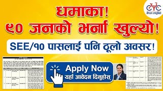 CYC Nepal Laghubit Vacancy 2083 माग सङ्ख्या ९० जना 