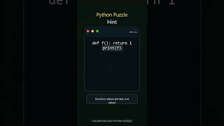 Function Reference vs Call | Interview Puzzle Challenge | YouTube Shorts #interviewquestions #python