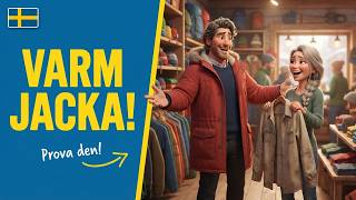 Slow Swedish Conversations (A1–A2): Buying a Winter Jacket in Stockholm screenshot 4