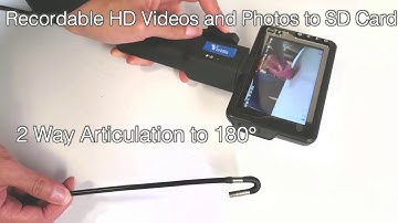 Vividia VA-450 LCD 2-Way Articulating Borescope Videoscope 5.5mm Probe for Automotive Aircraft HVAC
