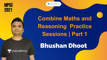 Combine Maths and Reasoning  Practice Sessions | Part 1 | Bhushan Dhoot | MPSC