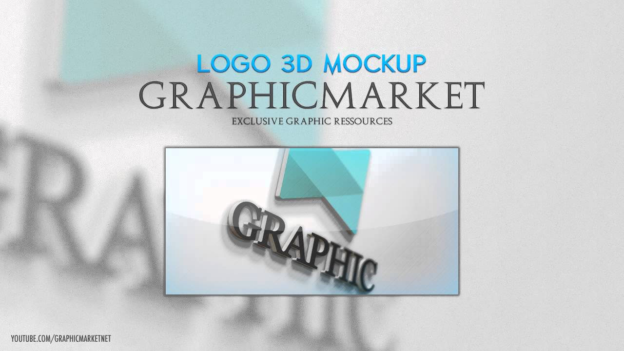 Download Photoshop Logo Mockup 3D Template - Free download - Link ...