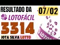 RESULTADO DA LOTOFÁCIL 3314 07/02/2025