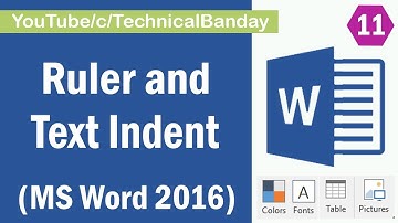 MW011-Ruler and Text Indent || Microsoft Word 2016 Tutorial in Hindi || Urdu